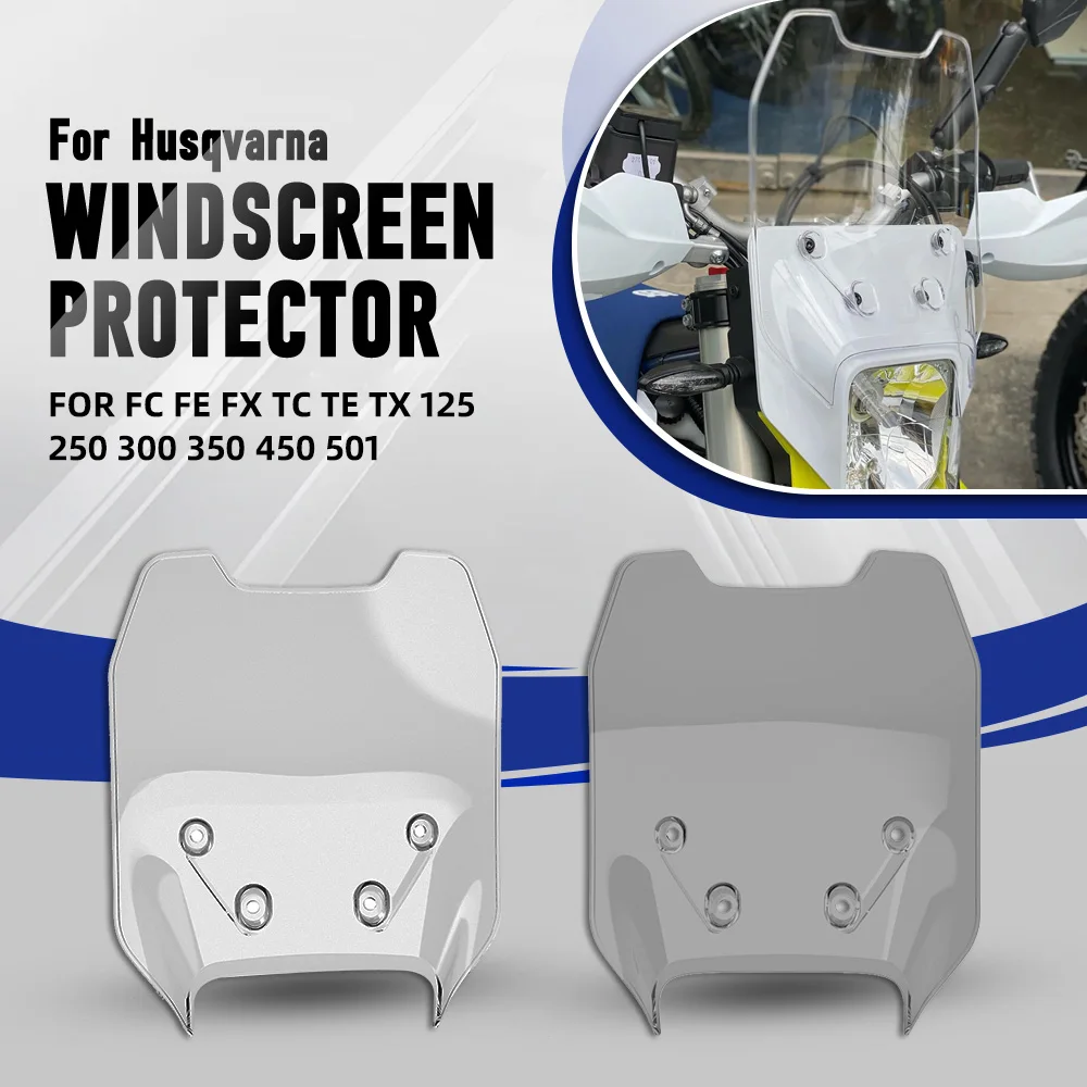 

For Husavarna 701 SM/Enduro FC350/450 FE250/350/501/450 TC125/250 TE150/250/300 Motorcycle Windshield Windscreen Wind Deflector