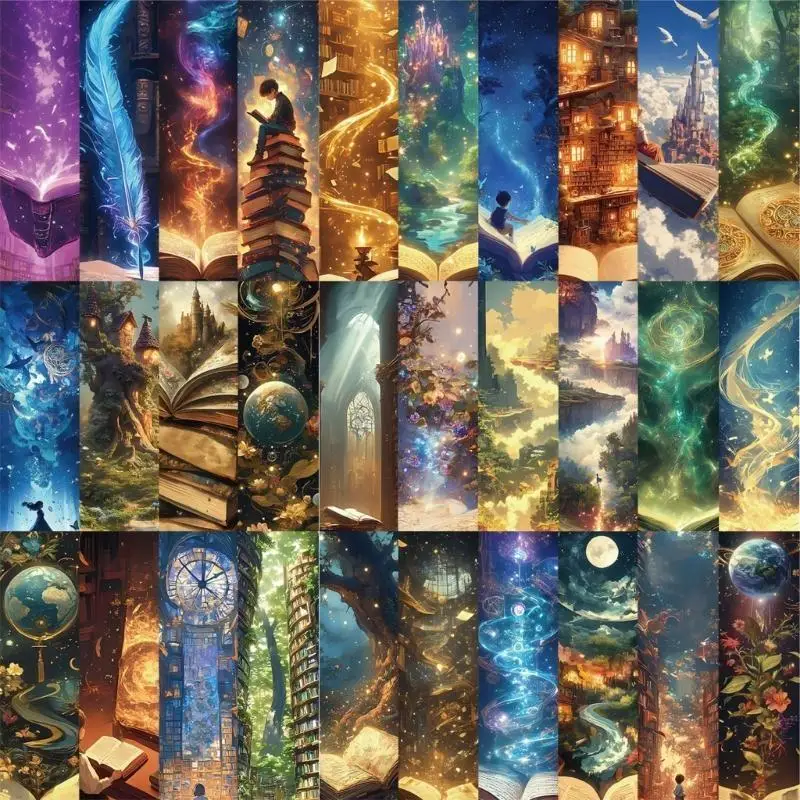 62ka 30 листов/установить фэнтезийные страницы чтения маркеры бумажные маркеры эстетические закладки