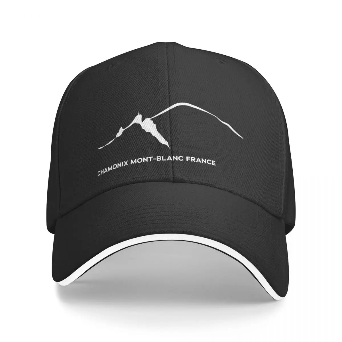 Chamonix Alps Aiguille du midi and Mont Blanc white Baseball Cap Mountaineering Hip Hop Women Caps Men's