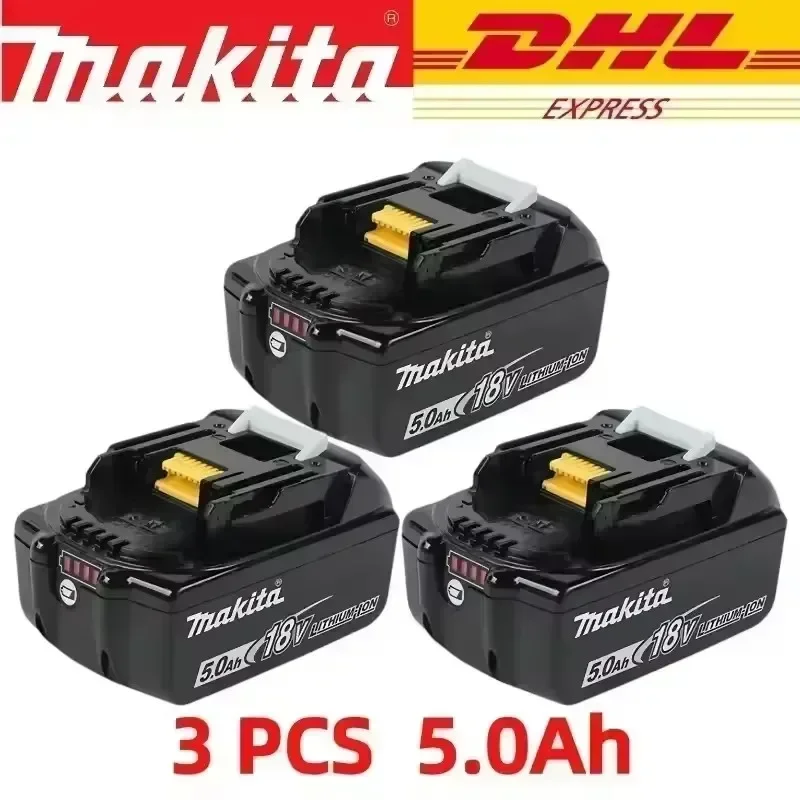 100% Original Makita 18V Akku 6,0 Ah Wiederaufladbares Elektrowerkzeug Makita 18V Akku, Austauschbarer LED-Lithium-Ionen-Akku, BL1860B