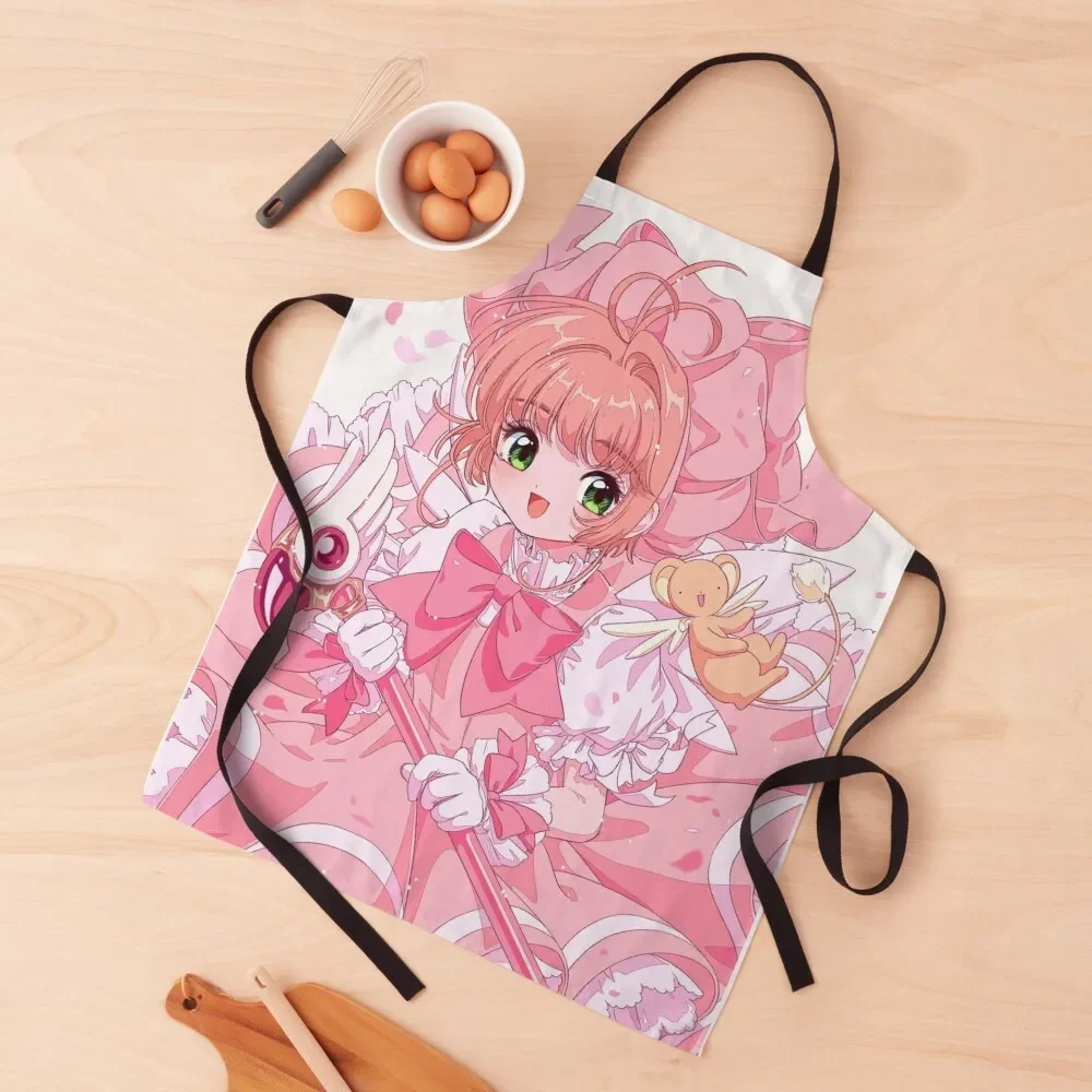 Cardcaptor Sakura Cherry Blossom Magical Girl Apron christmas 2024 Kitchens Accessories Apron