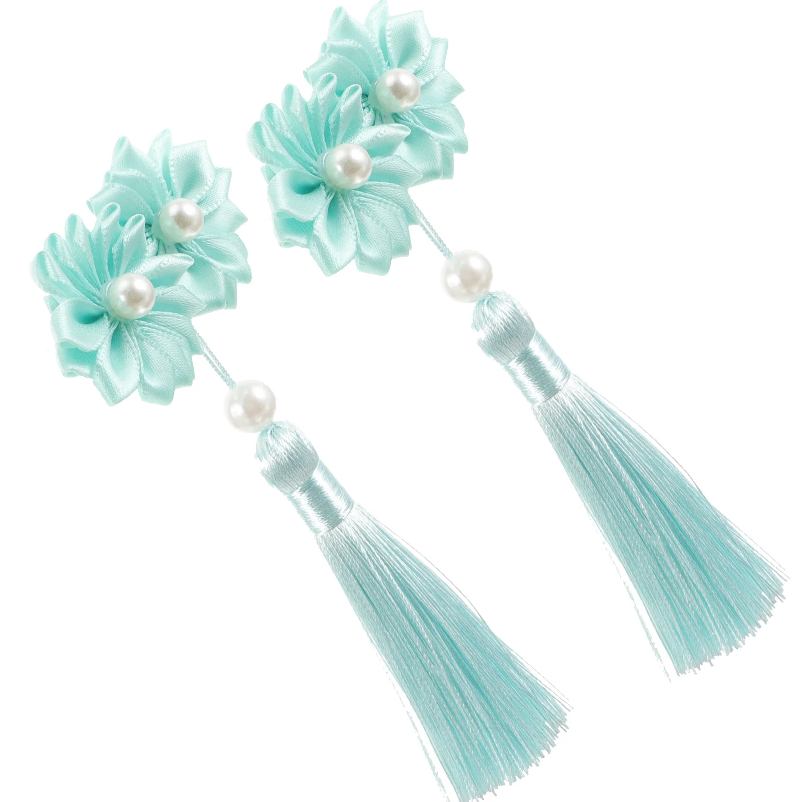 

1Pair Tassel Flower Hair Clip Elegant Chinese Style Accessory for Girls Cute Kawaii Hairpin Chinese Hair Accessories