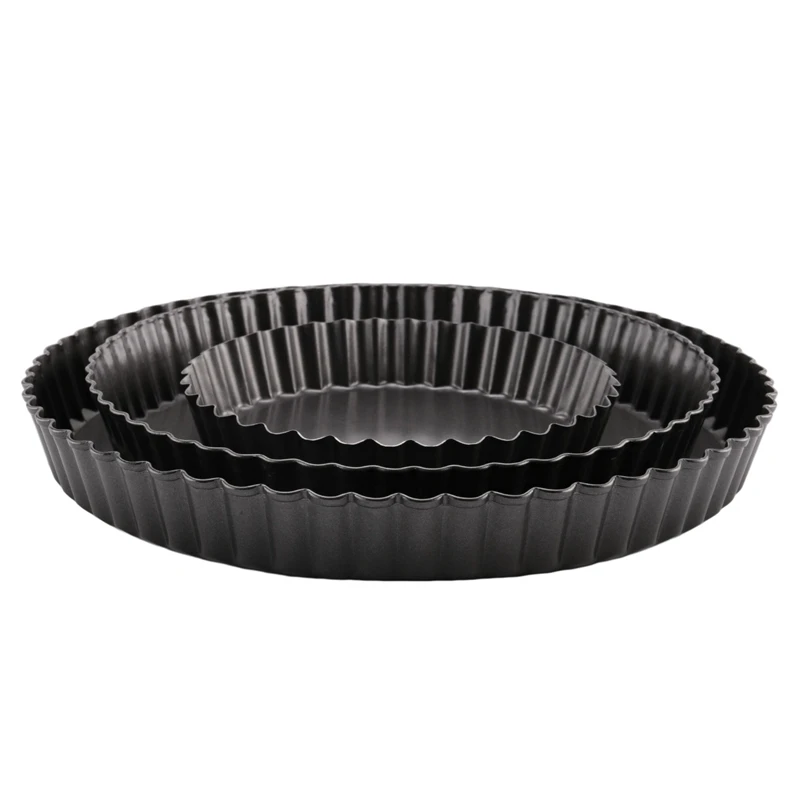 

Pie Tin,Non-Stick Pie Dish,Round Quiche Tart Pan,Pizza Plate With Removable Loose Bottom,Bakeware(14/20/24Cm)