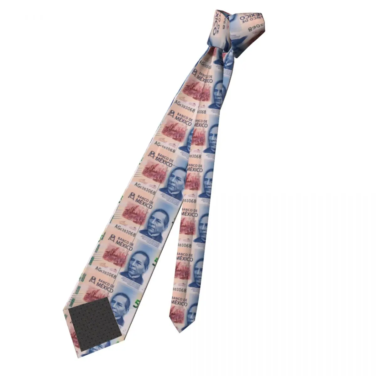 Benito Juarez Mexico Neckties Men Slim Polyester 8 cm Wide Money Pattern Neck Tie for Men Suits Accessories Cravat Cosplay Props