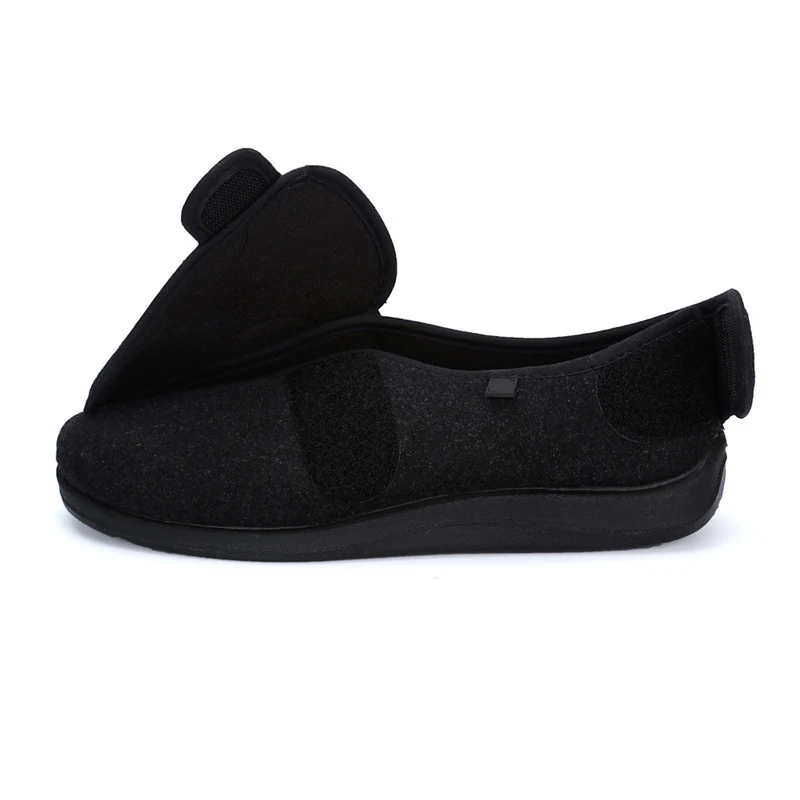 Wool Wide Feet Swollen Shoes Thumb Eversion Adjusting Soft Comfortable Diabetic Walking Casual Shoes Big Size