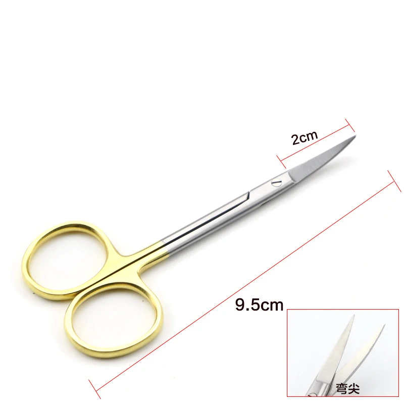 Ophthalmic Scissors Double Eyelid Scissors Gold Handle Scissors Cosmetic Instruments