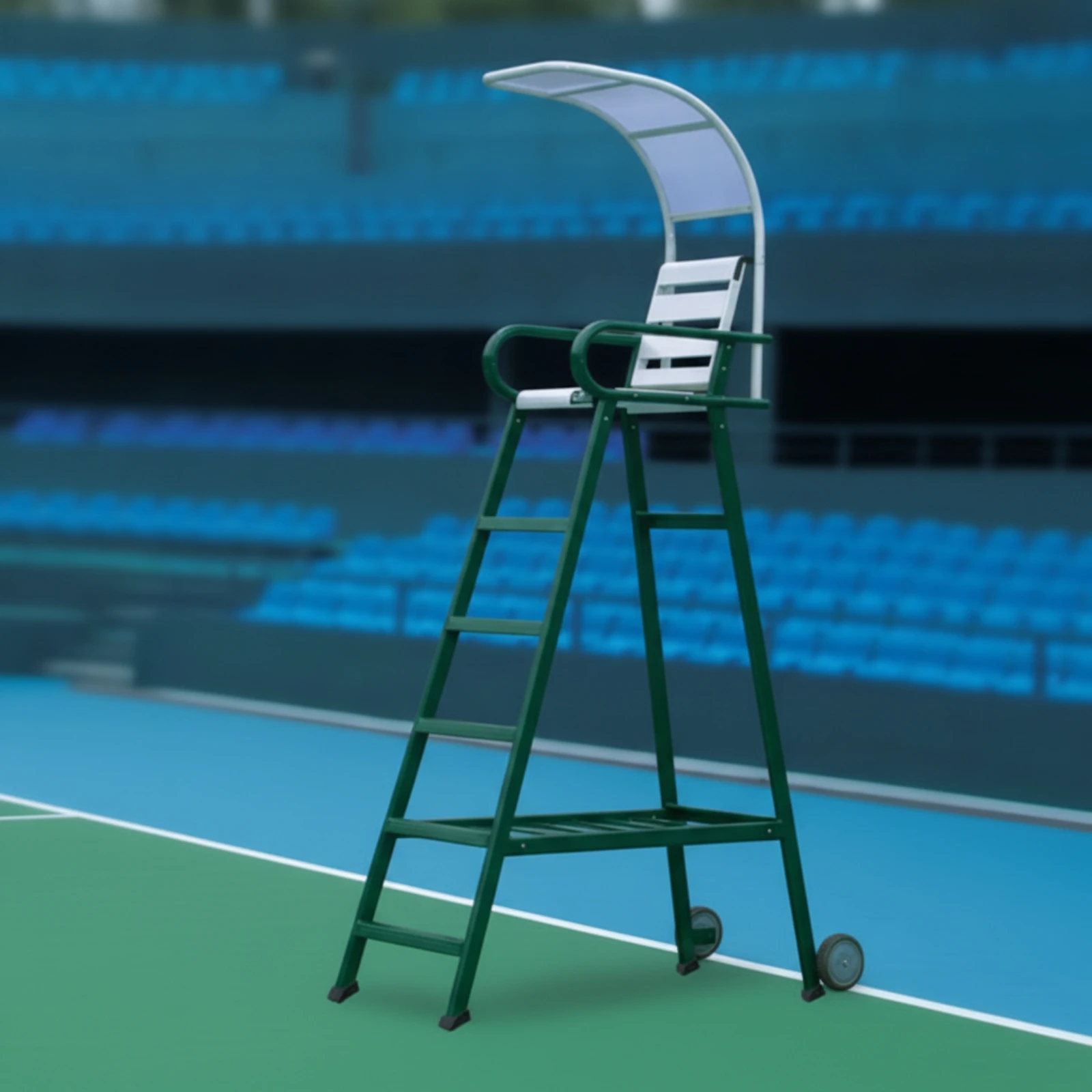Tennis Umpire Chair with Canopy Elevated Tennis Umpire Chair Weatherproof Heavy-Duty for Competition Courts