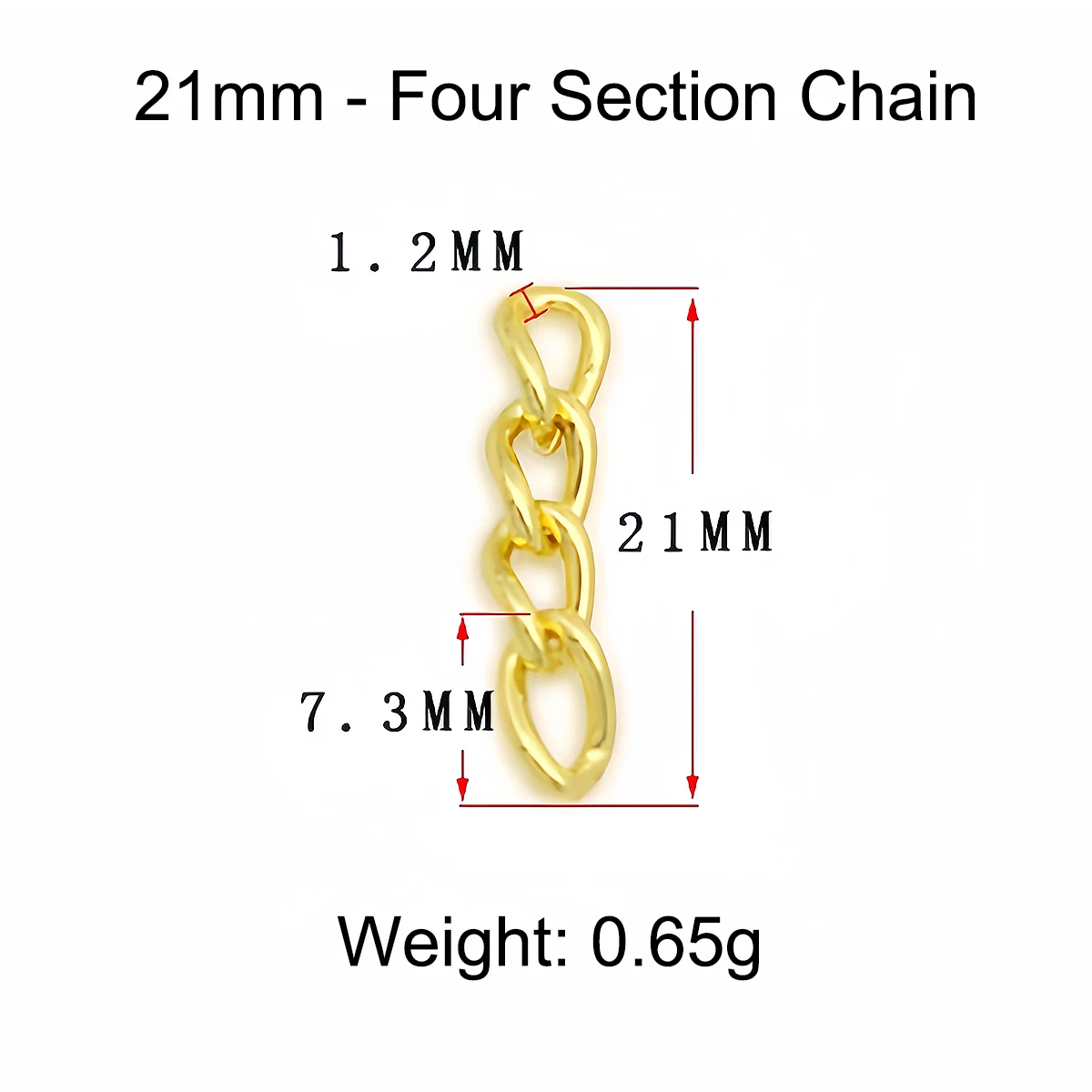50 Stück 21mm 27mm Metall-Kettenverbinder Halskette Armband Verlängerungskette Anhänger für Schlüsselanhänger DIY Schmuckherstellung Zubehör – Detail 6
