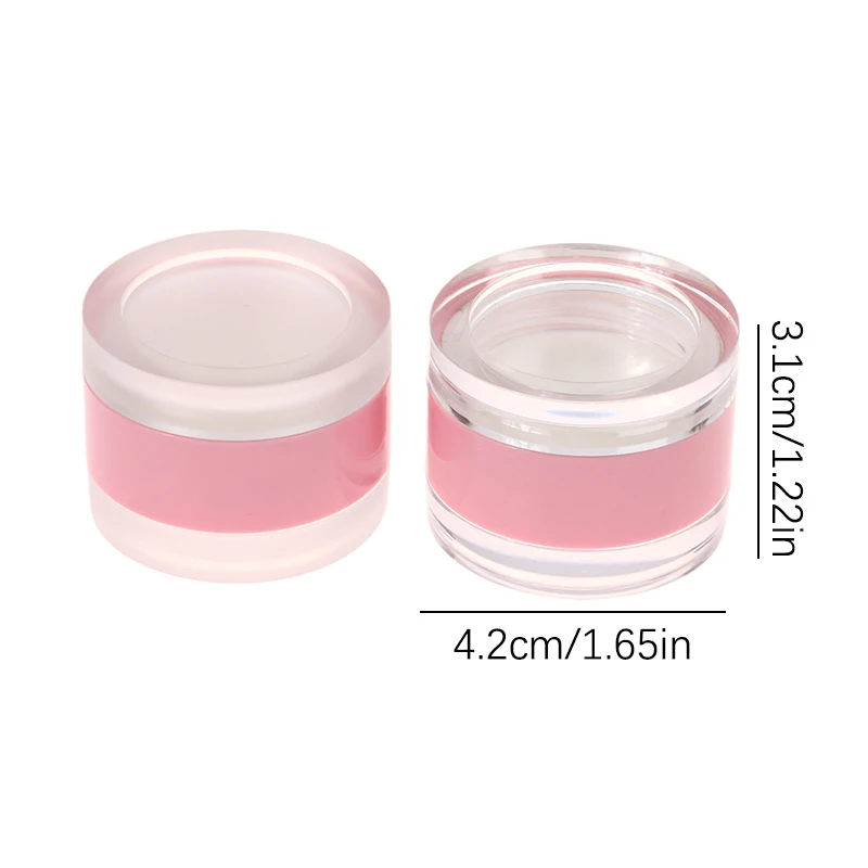 10g Double Layered Round Transparent Matte Empty Lip Masque Bottle Refillable Travel Portable Lip Balm Jar Cosmetic Containers