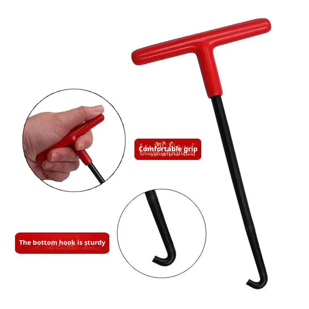 Professional Motorcycle Spring Hook Steel Tool for Exhaust Pipe Drum Brake Shoe Removal Long Handle Durable Thickened Pull Rod