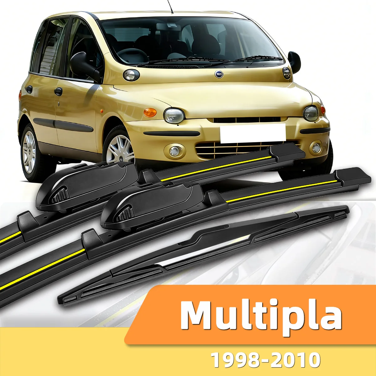 

3PCS Front And Rear Windshield Wipers Suitable ForFiat Multipla 1998-2010 Automotive Windshield Accessories 2002 2005 2008 2009