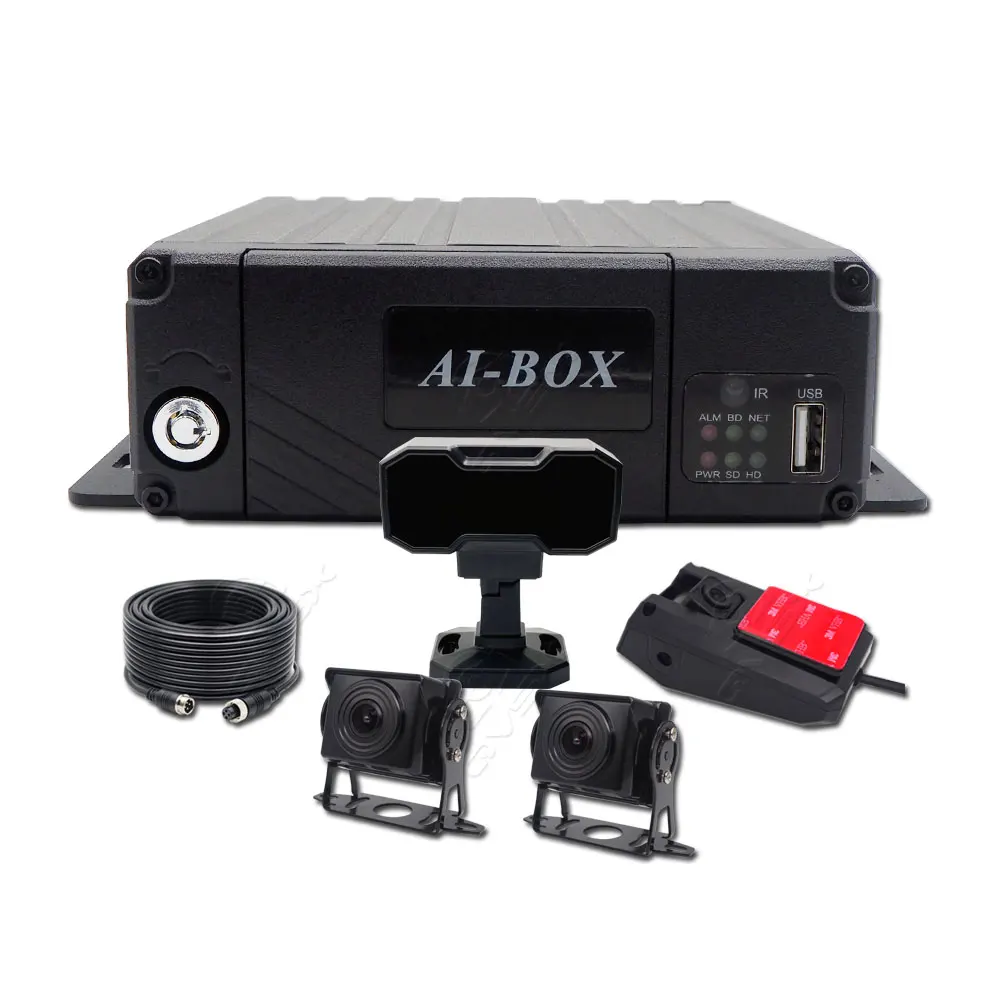 Factory 4g Smart Car Vehicle Dvr Dashcam With Gps Tracker Ai DMS ADAS BSD Alarm System Cctv Kit Rear And Front 4ch Module Video
