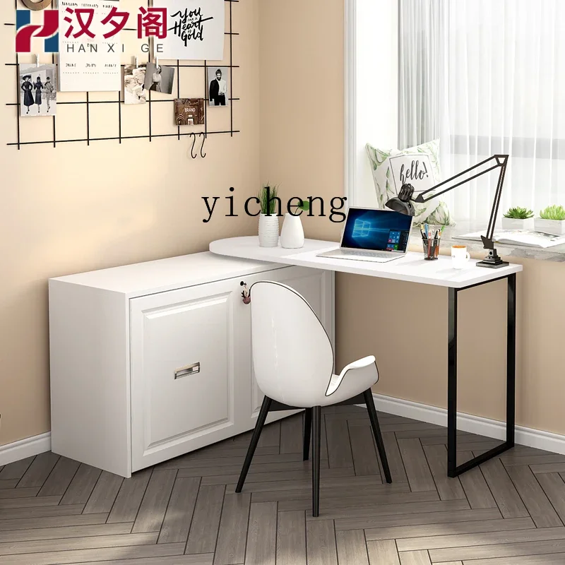 E22  office lunch break folding bed desk integrated dual-purpose study retractable single bed desk