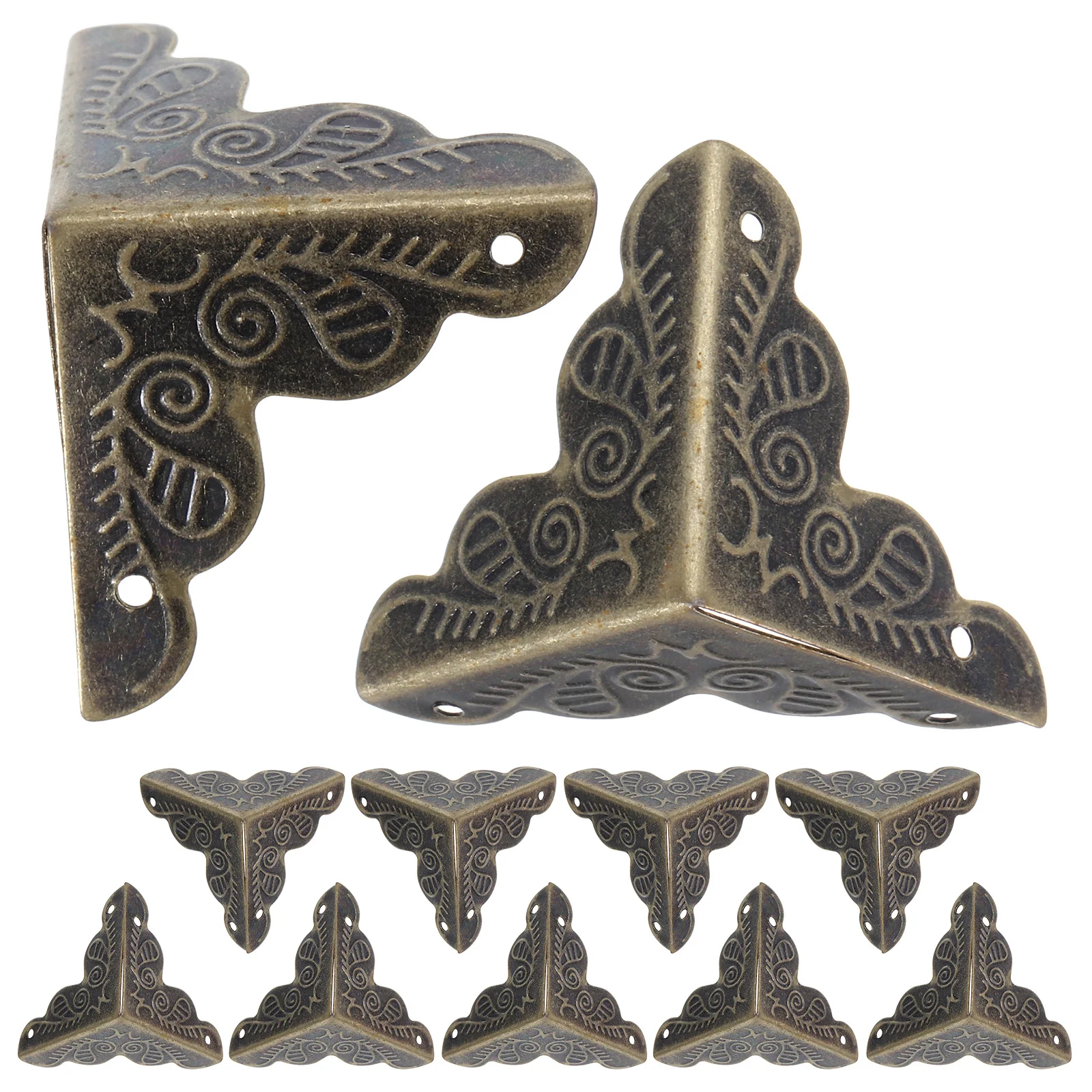 

50Pcs Decorative Corner Protector Vintage Iron Edge Guards for Cabinets Furniture Boxes Style Safety Trim