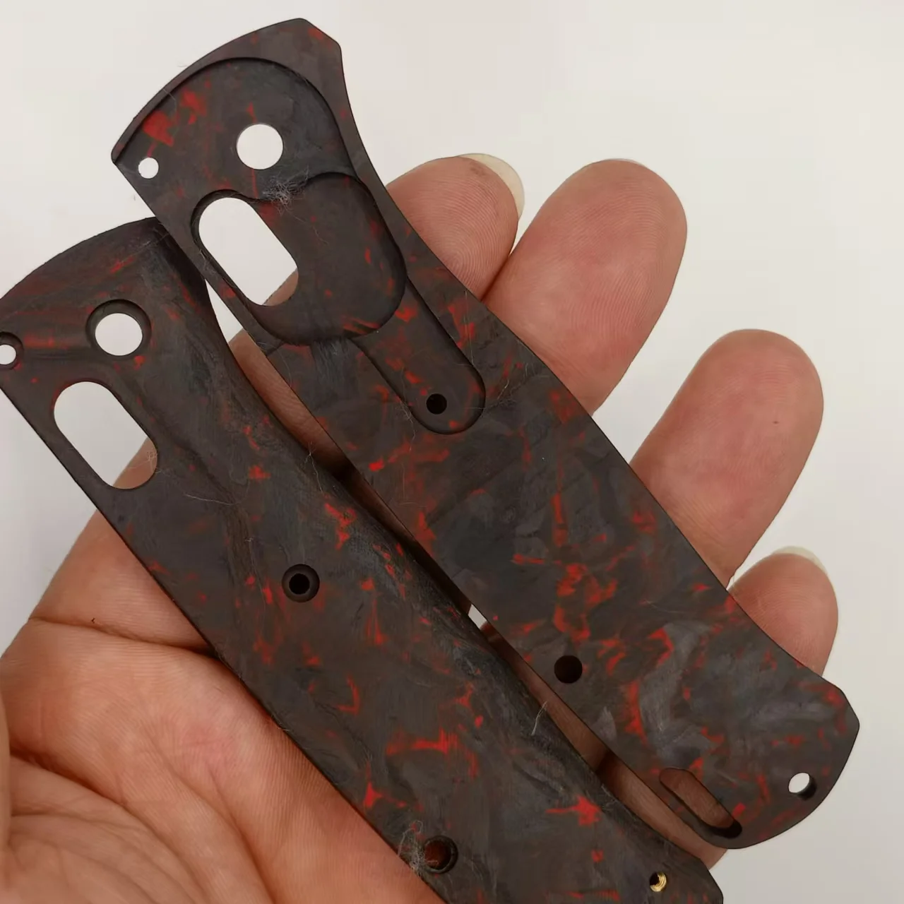 

1 пара, сделанные на заказ DIY, полный материал из углеродного волокна 3K, ручка ножа, весы для Benchmade Bugout 535, аксессуары для ножей