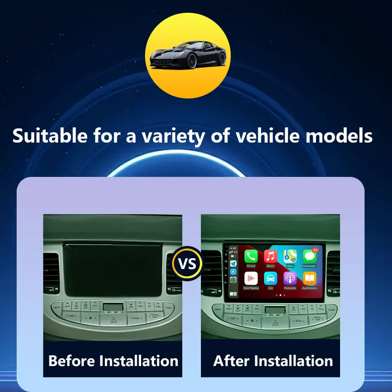Car Radio Video Multimedia Audio Player for Hyundai Rohens Genesis 2008 - 2013 Wireless CarPlay DSP Stereo GPS Navi Split Screen