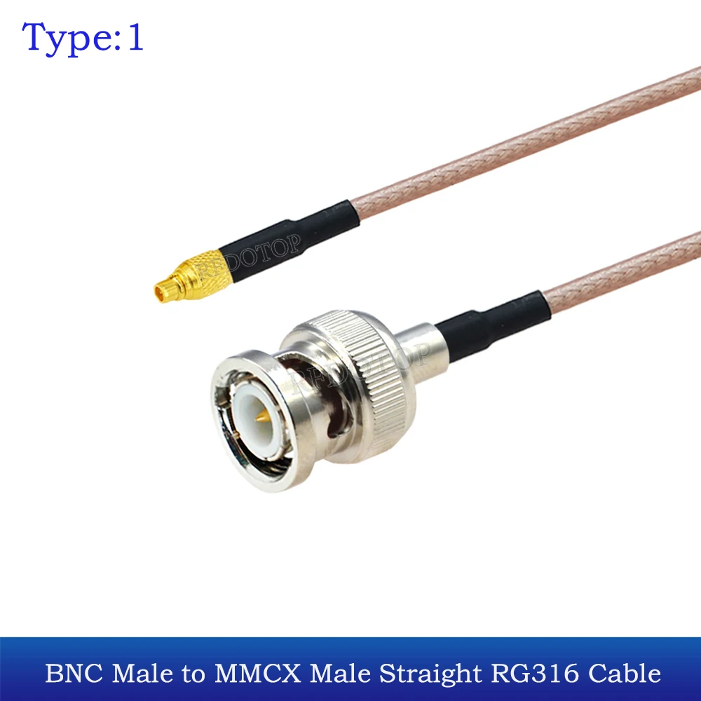 RG-316 BNC Male to MMCX Male Female Straight/Right Angle Cable RG316 50 Ohm Pigtail RF Coax Extension Cable Coaxial Jumper Cord