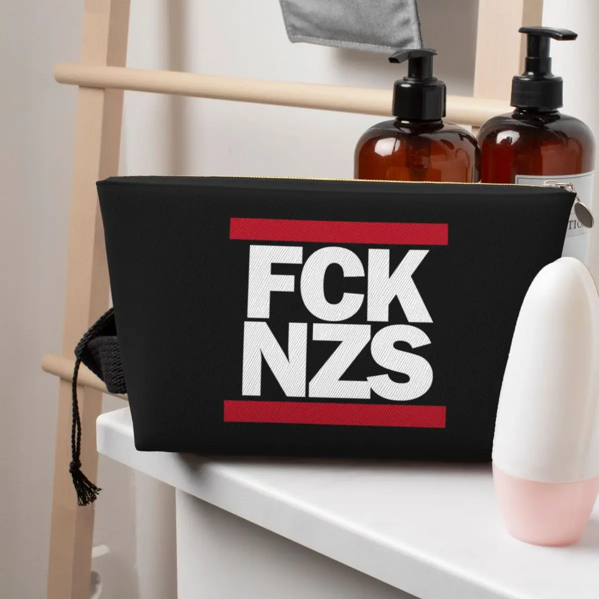 

Fck Nzs Women Cosmetic Bag Travel Makeup Organizer Pouch Toiletry Storage Dopp Kit Box