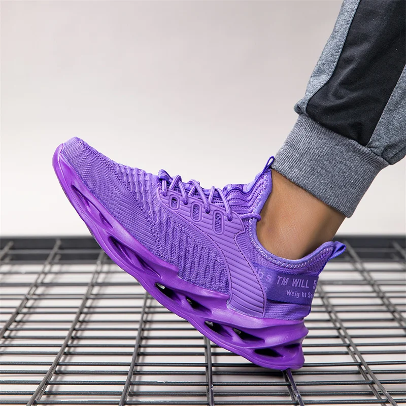 Fashion Unisex Running Shoes Purple Sneakers Men Lightweight Women Men Sports Shoes Breathable Mesh Sneakers Blade Man Trainers