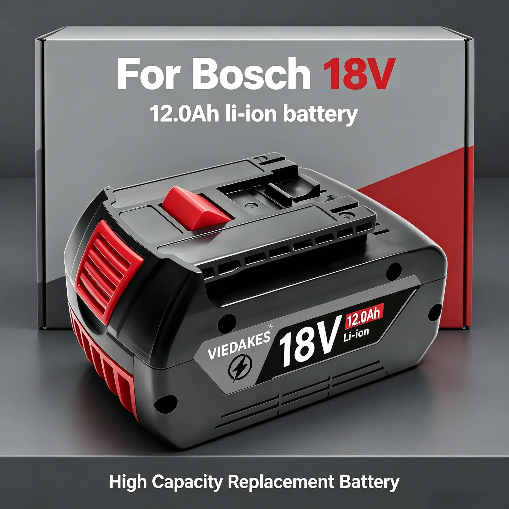 

For Bosch 18V Battery Pack 10.0Ah 12.0Ah ProCORE18V12.0 GBA18V6.0 Applicable GBH18V GSR18V-5.0 Full Compatible Lithium Battery
