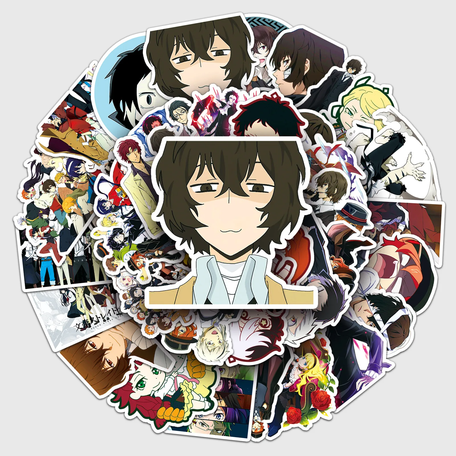 10/50PCS Anime Bungo Stray Dogs Sticker Cartoon Cool Graffiti Waterproof Decal Toy for Phone Case Water Cup Bicycle Guitar
