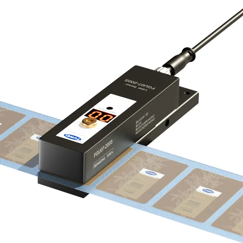 

FUWEI FGU07-200S Capacitive Label Sensor for Silver Stamping and Transparency Detection in Labeling Machines