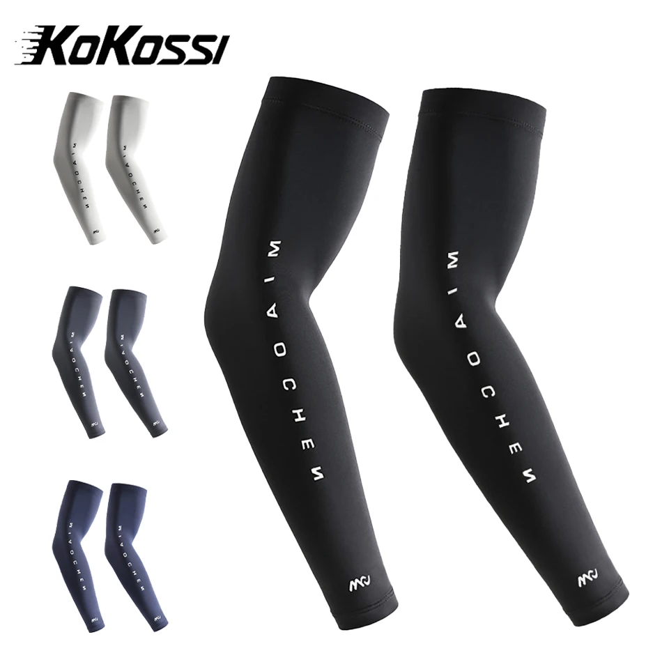 

KoKossi 1Pair Sunscreen Ice Silk Arm Sleeves Quick Dry Cooling Breathable UV Protection Outdoor Sports Fitness Cycling Sleeves
