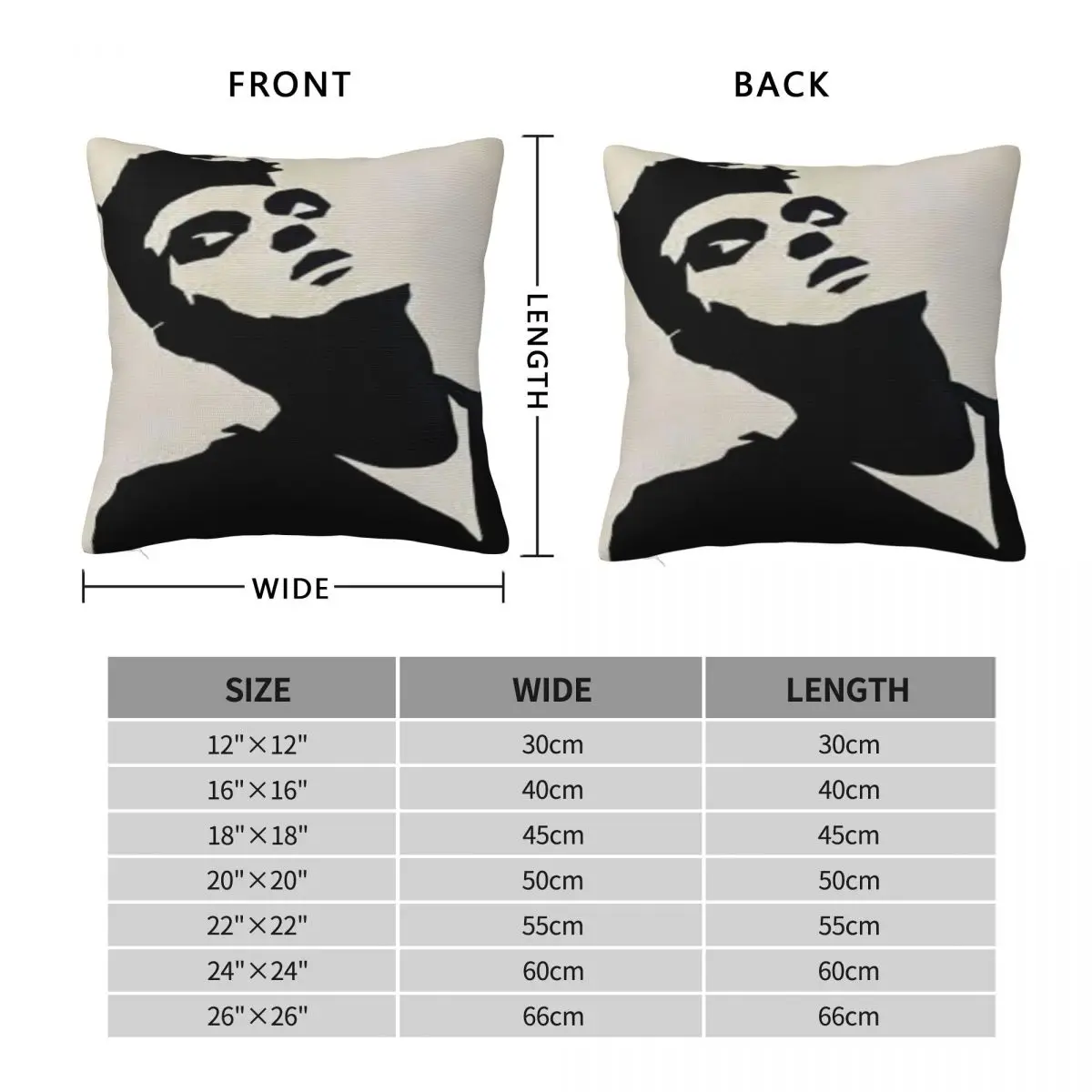 Morrissey Singer Square Pillowcase Polyester Linen Velvet Printed Zip Decorative Home Cushion Case Wholesale