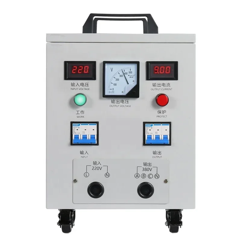 

Single Phase 220V To 3 Phase 380V IGBT Phase Inverters Converters Transformer Hot 6000W 15KW Electronic LCD AUTOTRANSFORMER 10MS