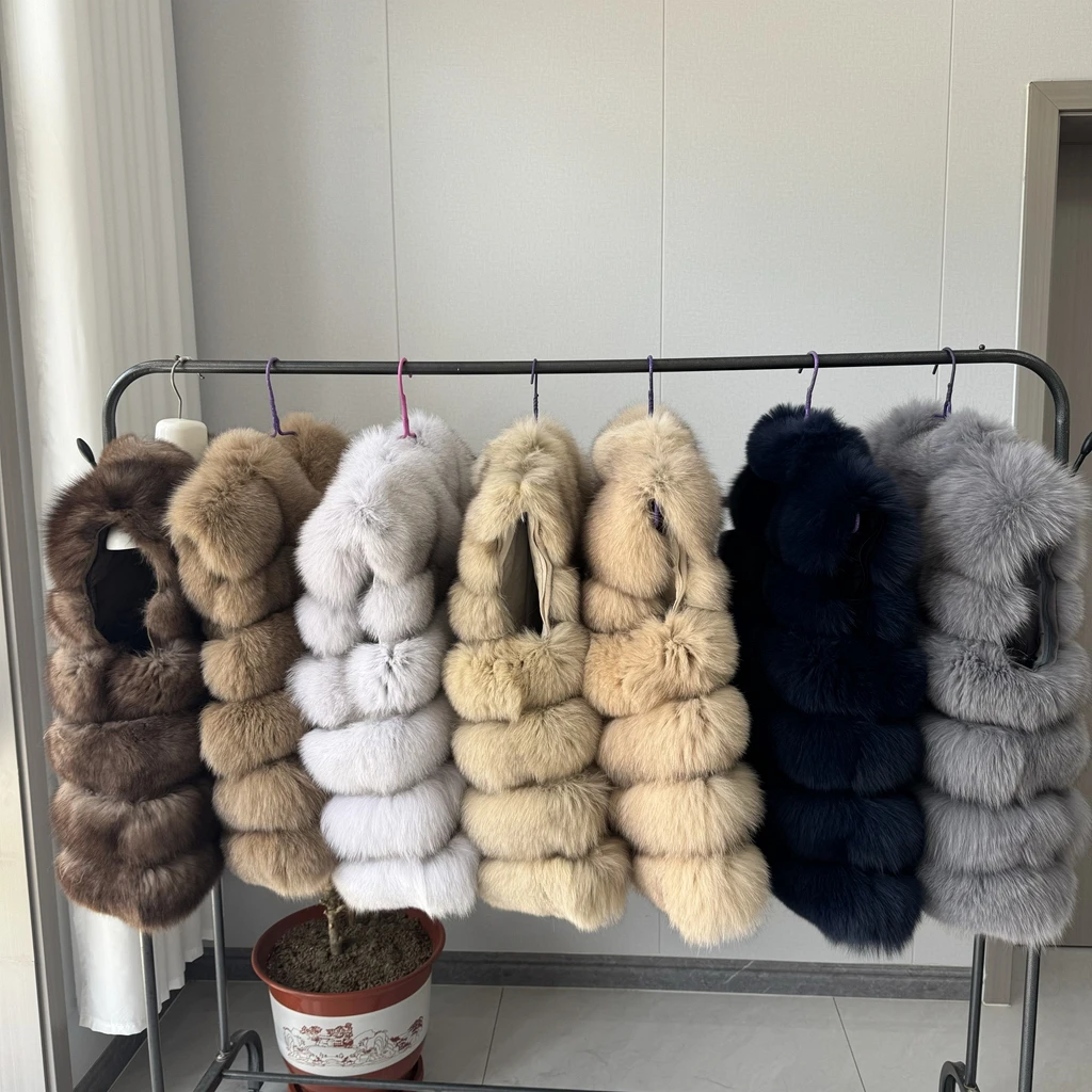 2026 NEW style Fox Fur Coat Real Winter New Outwears Women's Fashion Luxury Jacket High Quality Clothing Natural And Stand Colla
