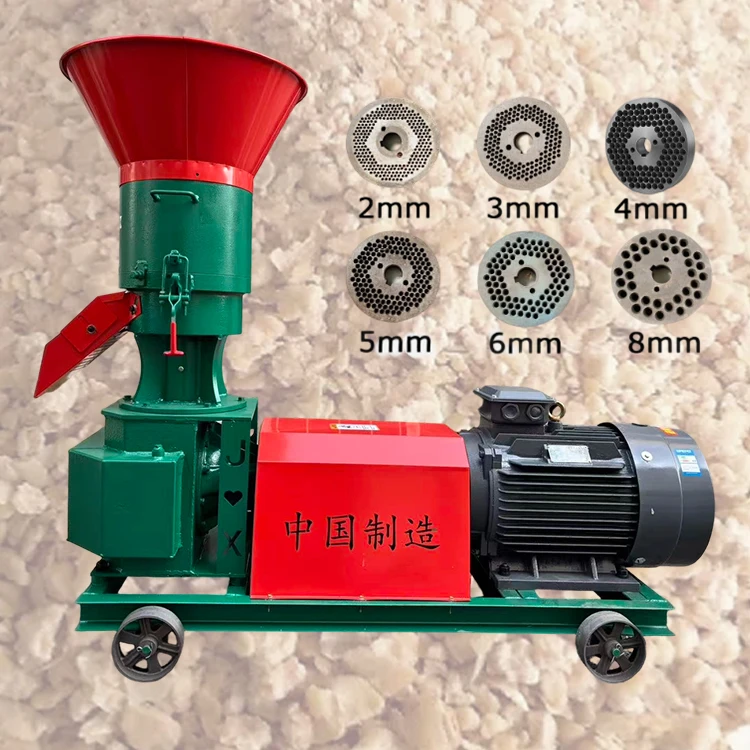 Efficient Motor Green Grass Corn Diesel-Powered Pet Fish Feed Granulator Poultry Animal Feed Processing Palletizer Machine