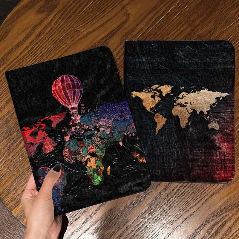 

Colorful World Map Balloon Tablet Case For Samsung Galaxy Tab S7 S8 S9 S10 FE Lite Gift
