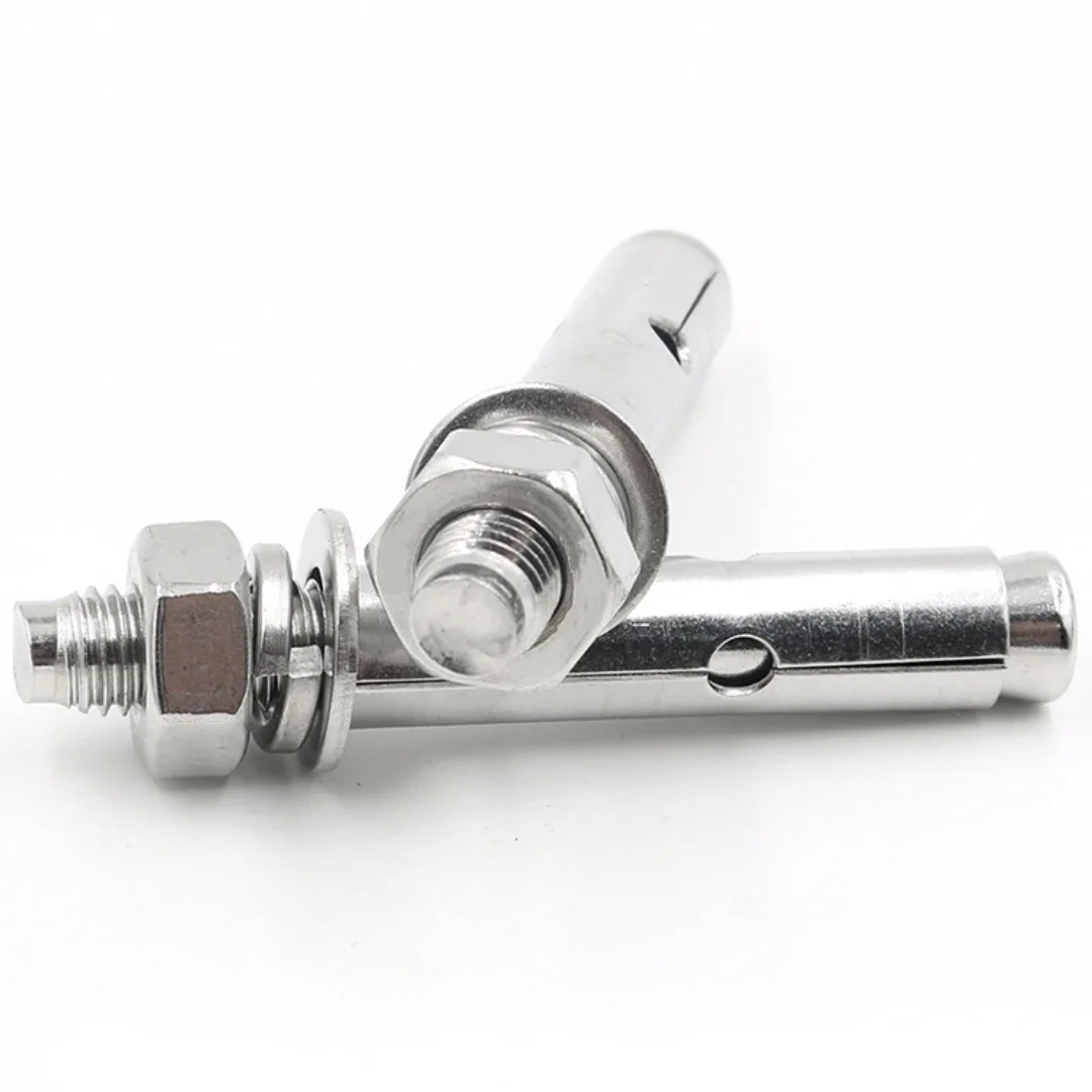 304 Stainless Steel Heavy Duty Expansion Bolt Anchor Sleeve Concrete Anchor Bolt Link Rod Wall Fastener Nail M6M8M10M12M14M16M20 4