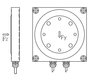 2 Axis load cell Industrial Load Cells X-2A-H-D130-H21-YZ  Gauge Digital Sensors