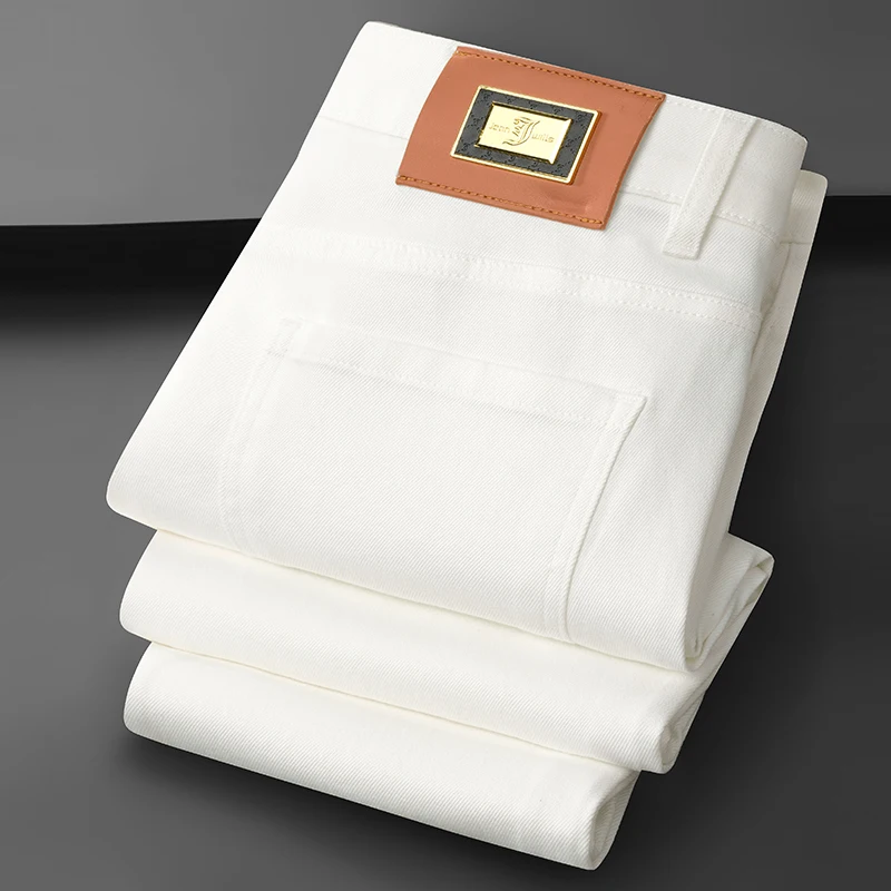 

Мужские джинсы премиум-класса прямого кроя, винтажные, осенне-зимние, трендовые, повседневные, деловые, от известного бренда