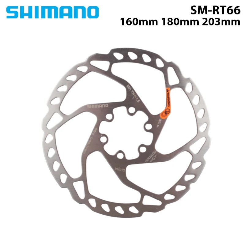 SHIMANO SM-RT66 Disc Brake Rotor 6 Bolt Type 160mm 180mm 203mm For Mountain Bike Parts 1PCS