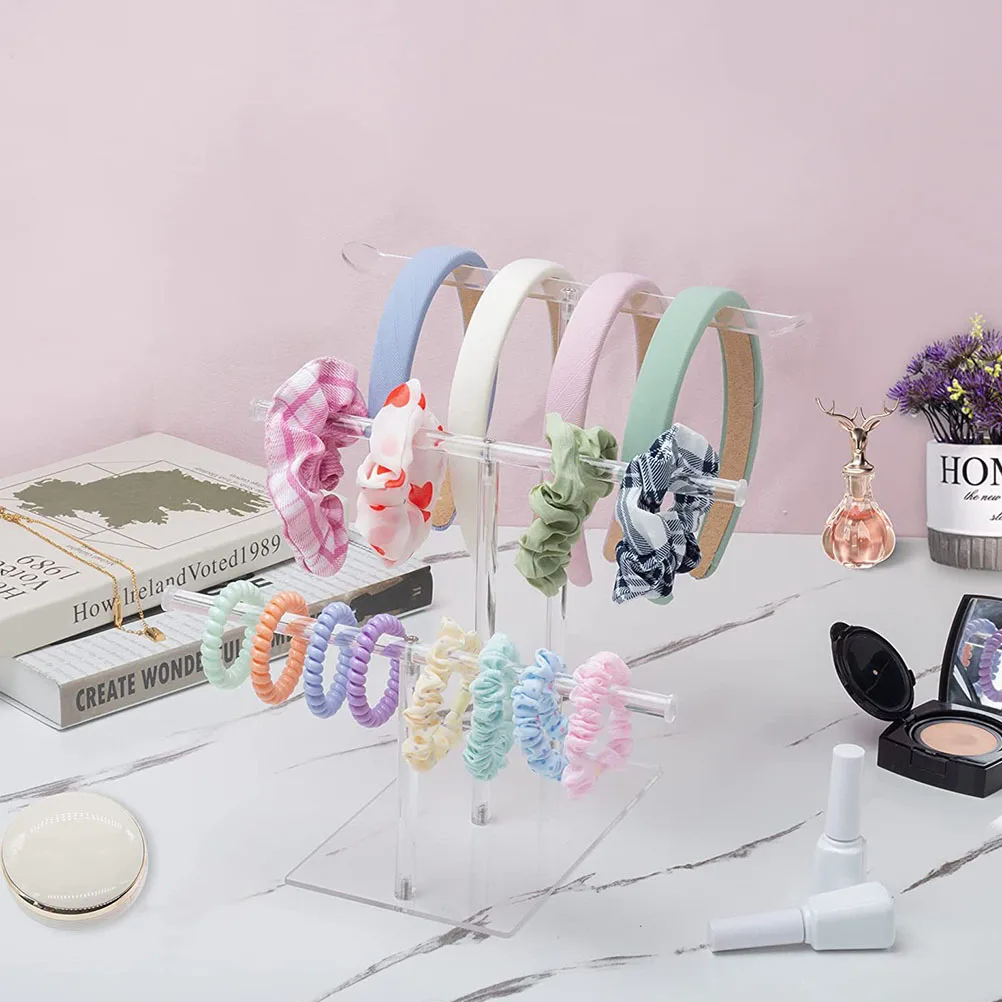 

Acrylic Headband Display Stand Jewelry Organizer Necklace Bracelet Holder Bangle Storage Rack Clear Acrylic Earring Stand