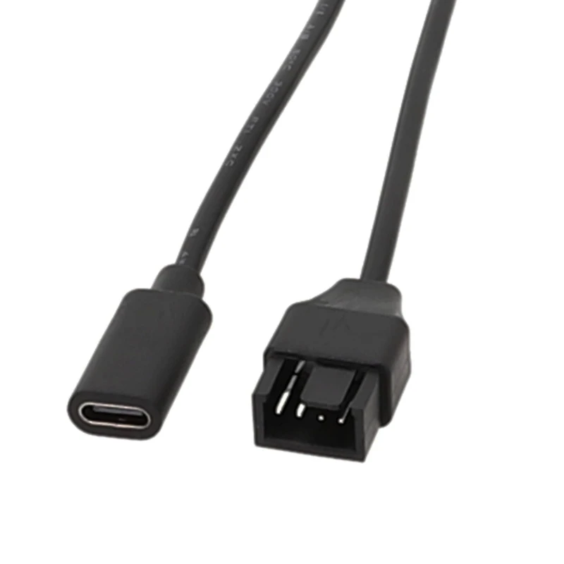 USB C Fan Adapter Kabel Typ C zu 3Pin 4Pin PC Fan Power Kabel Adapter für Computer Lüfter Zubehör dropship