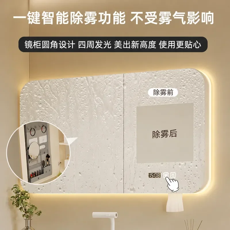 Custom Oak Bathroom Cabinet with Ceramic Integrated Basin Wall Mounted Vanity Unit Sink Combo Wholesale Manufacturer Direct