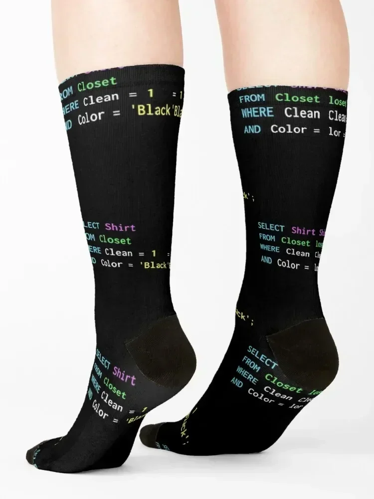 Funny SQL design for SQL programmers, DBA, and DB admins Socks Thermal man winter Lots funny sock sheer Socks Women's Men's