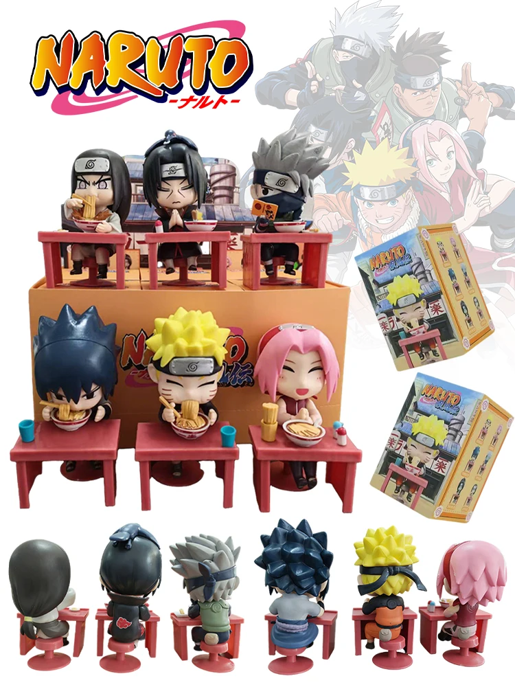 Naruto Shippuden Seria Ramen - Figurki Anime Chibi Mini PVC w Niespodziance - Tajemnicze Figurki Sasuke Uchiha i Naruto - Zabawki na Prezent — 2