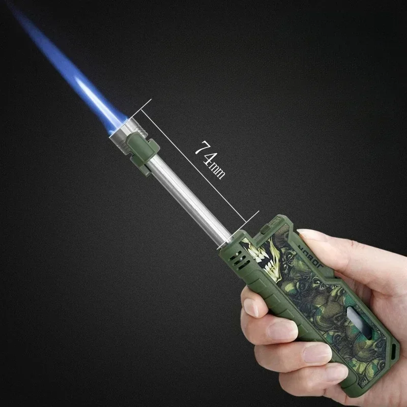 JOBON Outdoor Camping Telescopic Rod Igniter Visual Oil Tank Windproof Butane Gas High Power Kitchen Flame Ejector