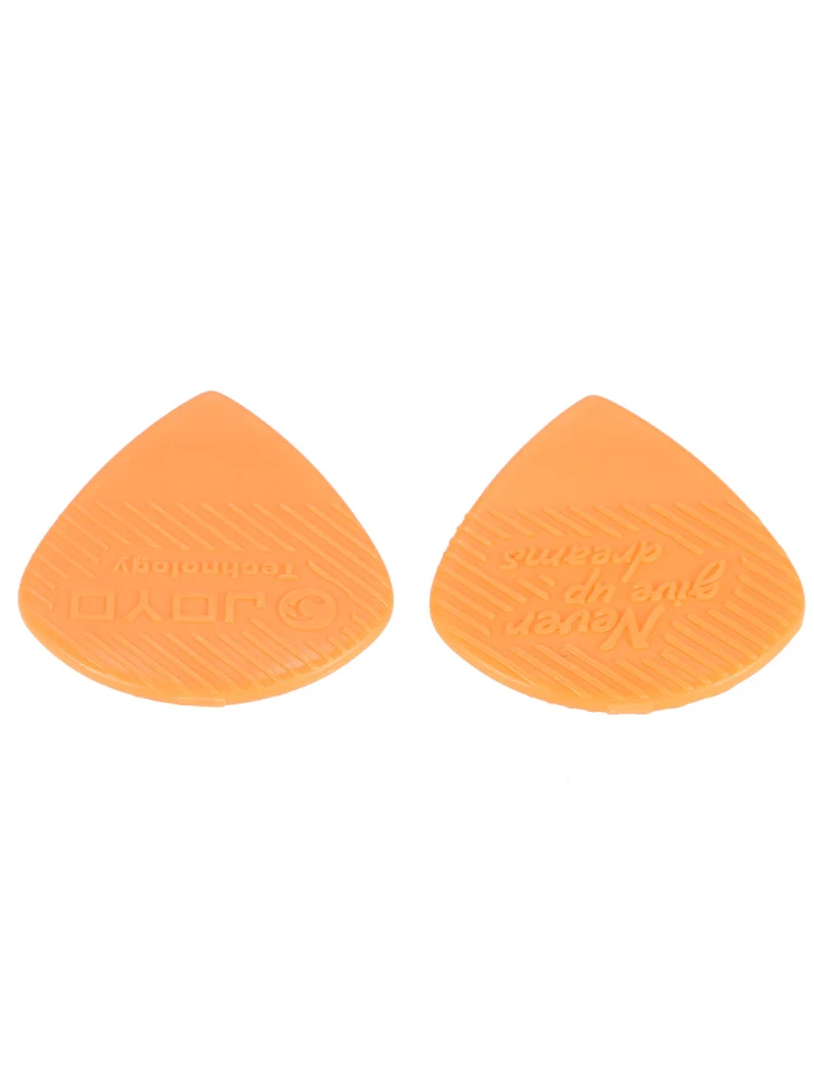 5pcs Plastic Triangle Shape Guitar Pick Plectrum 3pcs in Black 2pcs in Orange Suitable for Guitar Bass Ukelele Player