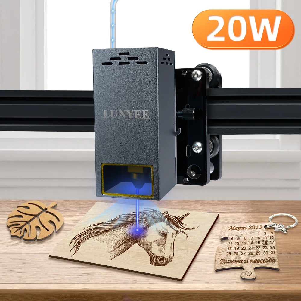 Módulo Laser De Potência Óptica com Bocal De Assistência De Ar, Cabeça De Laser De Luz Azul, Gravura CNC, Máquina De Corte, Ferramentas De DIY, 4