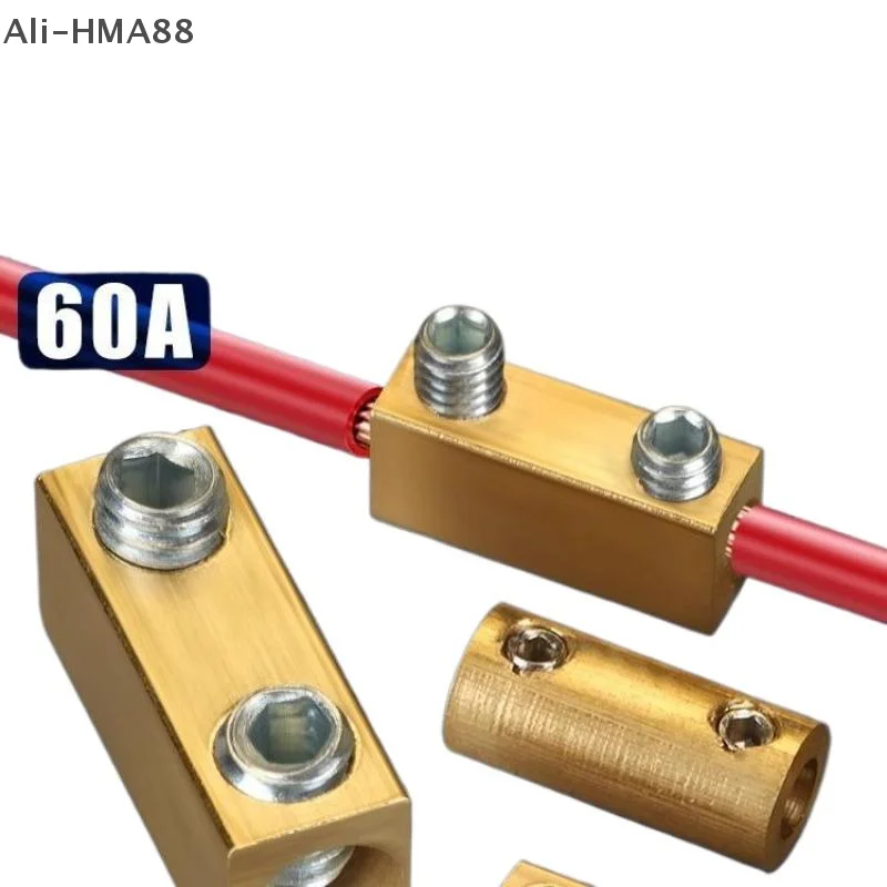 5 Pz/set Morsettiera In Ottone Ad Corrente Ad Alta Corrente 10A/20A/60A/80A Con Tubo Termoretraibile Impermeabile Morsettiera Rapida connettore