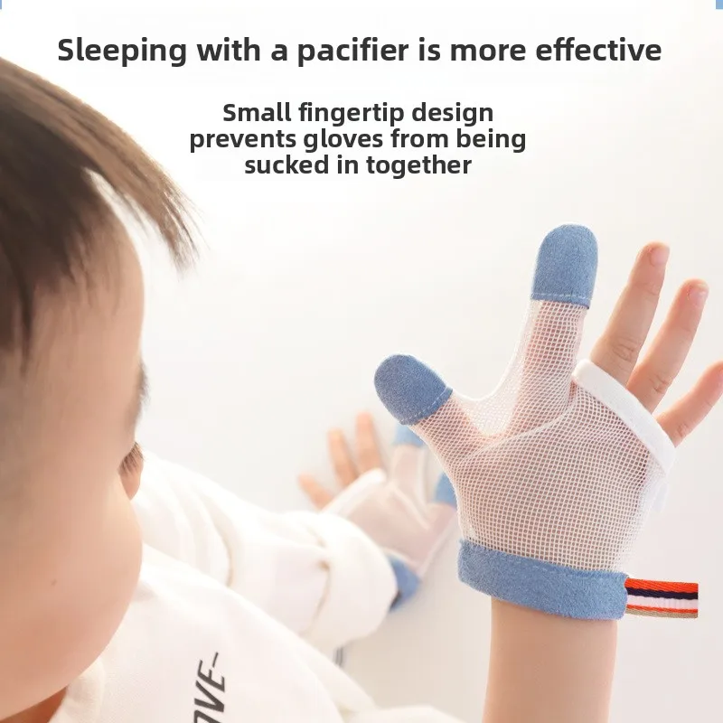 

Baby Physics Anti Eating Hand Gloves Thumbs Children Stop Eating Hand Addiction Children Bite Their Fingers Gloves