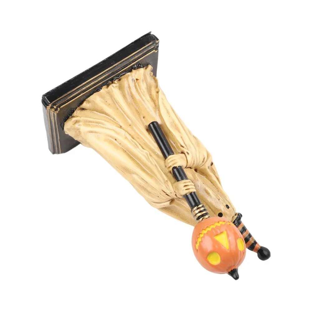 Lighted Halloween Prop Glowing Pumpkin Staff Sturdy Resin Construction Charming Glowing Effect Glow Pumpkin,Orange