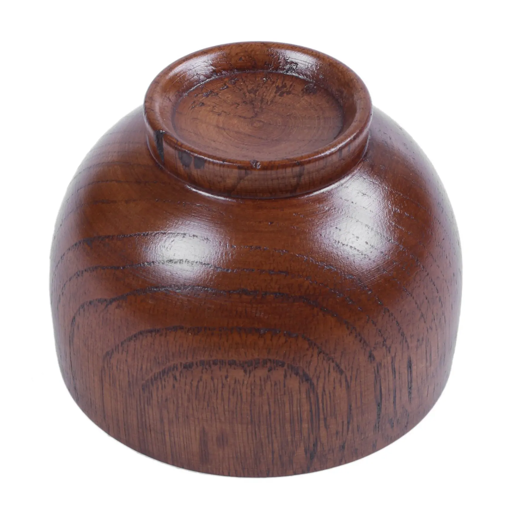 

A74U 3X Wooden Bowls Wooden Soup Bowl Healthy Food Container Vintage Dinner Tableware Kitchen Accessories