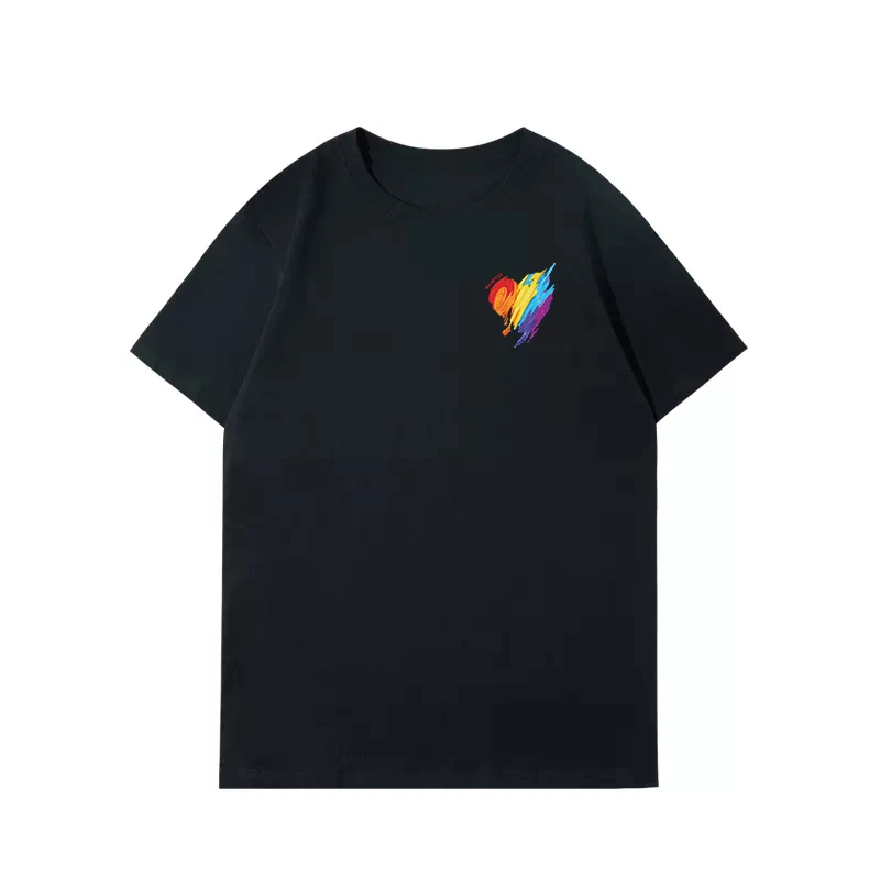 

2025 new summer cotton mens short-sleeved T-shirt loose mens and womens crew neck T-shirt