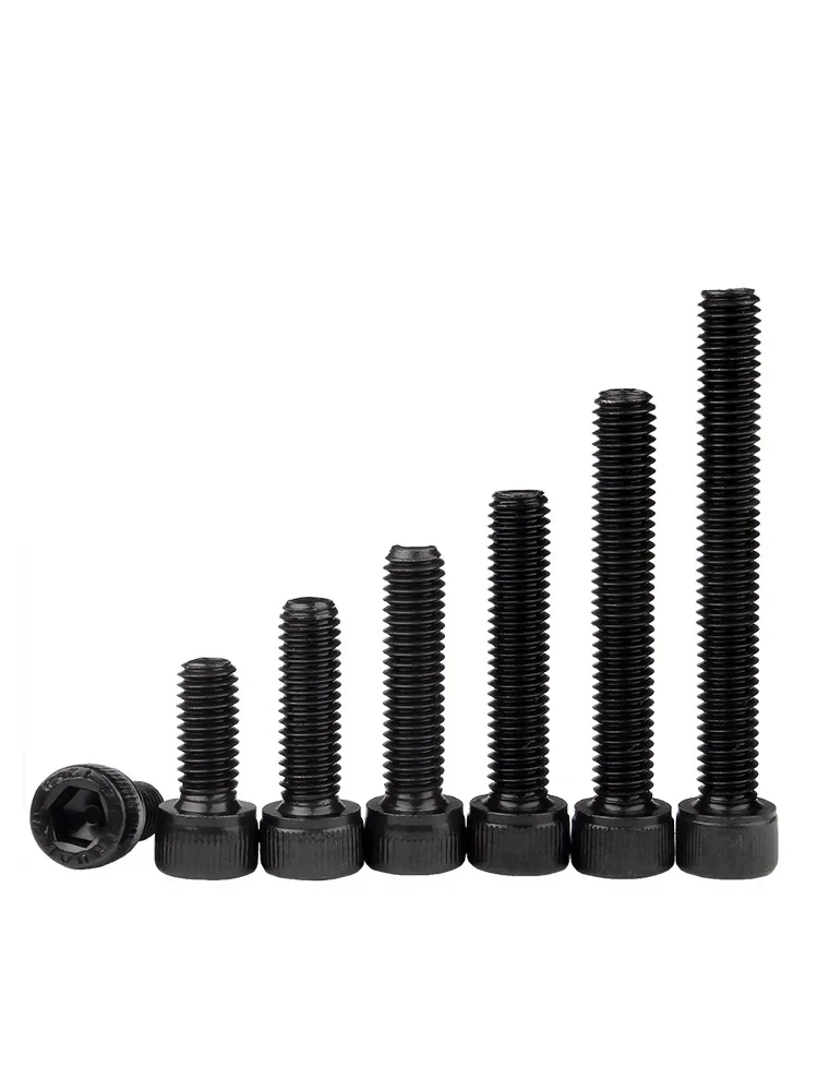 1~20szt M3 M4 M5 M6 M8 M10 M12 Stal stopowa czarna klasy 12.9 DIN912 Śruby z łbem sześciokątnym z gniazdem sześciokątnym Śruby z łbem imbusowym Długość 30~150mm